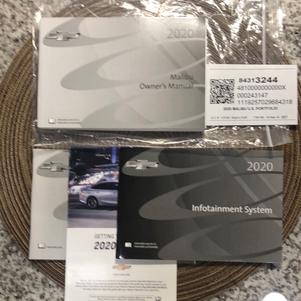 2020 Chevy Malibu Owners Manual Kit